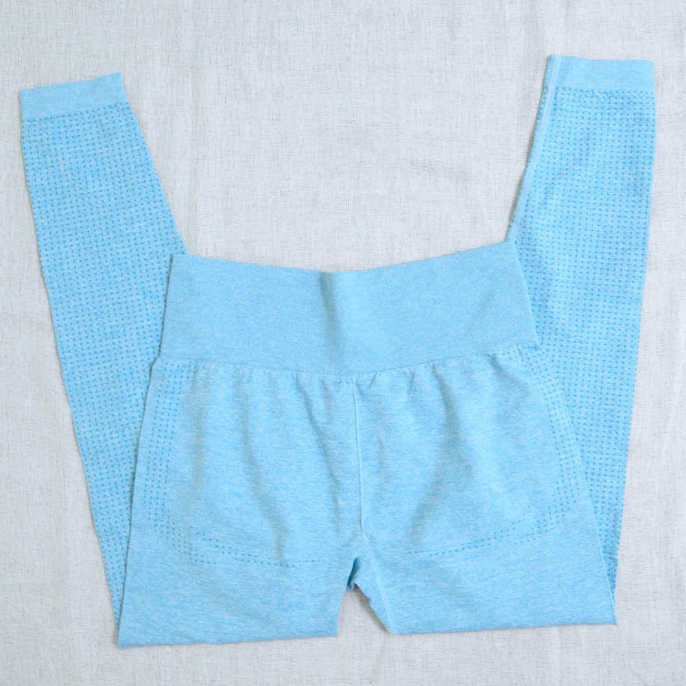 Shein Light Blue Stretch Active Leggings NEW